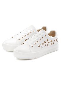 Lascana Damen Sneaker, Gr. 36, weiß, Obermaterial: 100% Lederimitat. Futter: 100% Lederimitat. Decksohle: 100% Lederimitat. Laufsohle: 100%