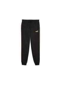 Puma Herren Trainingshose "ESS TAPE MINIMAL GOLD SWEATPANTS FL", schwarz, sportlich, Gr. XL, unifarben, Fleece, Obermaterial: 66% Baumwolle, 34%
