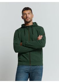 NO EXCESS Herren Sweater "NO EXCESS Jacquard-Kapuzenweste Pullover", grün, Gr. M, 54% Polyester, 44% Baumwolle, 2% Elasthan, Sweatshirts