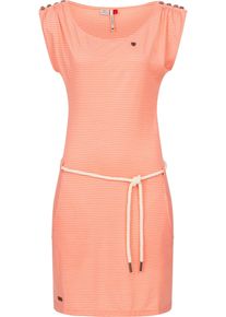 Ragwear Damen Shirtkleid "Chego Stripes Intl.", orange, modisch, Gr. L, 50% Baumwolle, 50% Polyester, Kleider, stylisches Sommerkleid mit