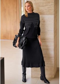 Heine Damen Strickpullover "Pullover", schwarz, Gr. 40, unifarben, 80% Viskose, 20% Polyamid, Pullover