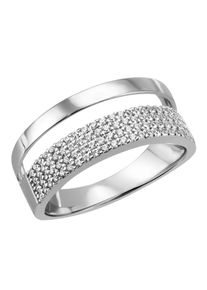 Firetti Damen Fingerring "Schmuck Geschenk Silber 925 Silberring Ring Pavé-Optik glitzernd", 52, Silber 925 (Sterlingsilber), 3mm, silber, Silber 925