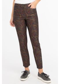 Recover Pants Damen Stoffhose "RECOVER", bunt, Gr. 40, Paisley, 63% Baumwolle;32% Polyester;5% Elasthan, Hosen, im modischen Stil