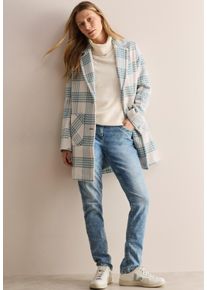 Cecil Damen Langmantel, blau, casual, Gr. XXL, kariert, Obermaterial: 100% Polyester, Mäntel, mit Karomuster