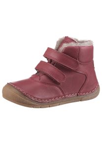 froddo Kinder Winterstiefel "PAIX UP WINTER", Gr. 21, rot, Leder, klassisch, Schuhe, Klettstiefel, Babystiefel, Lauflernschuh mit Lammfell