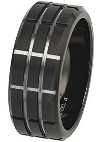 s.Oliver Herren Fingerring "2038878/-79/-80/-81", 62, Edelstahl, 9mm, grau, Edelstahl, Fingerringe