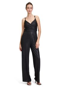 Vera Mont Damen Overall "Vera Mont Jumpsuit mit V-Ausschnitt", schwarz, feminin, Gr. 44, Obermaterial: 95% Polyester, 5% Elasthan. Futter: 100%