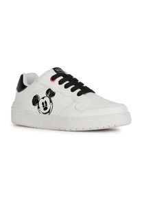 Geox Kinder Sneaker "J WASHIBA GIRL E", Gr. 26, schwarz-weiß, Synthetik, Textil, casual, Schuhe, Slip On Sneaker, Schlupfschuh, Slipper mit Mickey