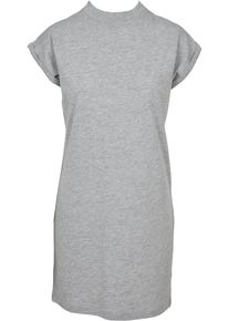 Urban Classics Damen Shirtkleid "Urban Classics Damen Ladies Turtle Extended Shoulder Dress", grau, klassisch, Gr. XS, unifarben, 100% Baumwolle,