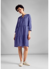 Street One Damen Tunikakleid, blau, casual, Gr. 44, bedruckt, Stoff, 84% Viskose, 16% Polyamid, Kleider, soft und trageangenehm