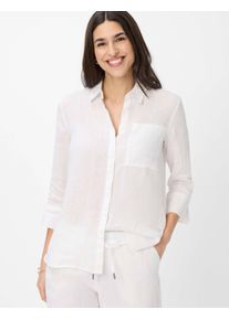 Brax Damen Kurzarmbluse "Style VICKI", weiß, Gr. 46, 100% Leinen, Blusen