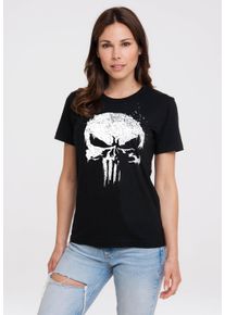 logoshirt Damen T-Shirt "Marvel - Punisher TV Skull", schwarz, casual, Gr. XXL, bedruckt, 100% Baumwolle, Shirts, mit lizenziertem Print