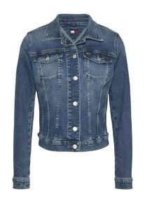 Tommy Jeans Damen Jeansjacke "VIVIANNE SKN JACKET AI1232", blau, casual, Gr. S, unifarben, Denim/Jeans, Obermaterial: 99% Baumwolle, 1% Elasthan,