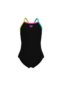 arena Mädchen Badeanzug "GIRL'S arena SWIMSUIT LIGHT DROP SOLID", schwarz, sportlich, Gr. 116, Obermaterial: 82% Polyester, 18% Elasthan, Badeanzüge