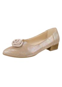Damen Ballerina "Callida", Lei by tessamino, Gr. 35, beige, Leder, elegant, Schuhe, im glänzenden Design