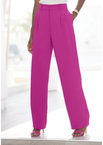 Lascana Damen Anzughose, pink, modisch, Gr. 36, unifarben, Web, Obermaterial: 100% Polyester. Taschenfutter: 53% Viskose, 47% Polyester, Hosen, im
