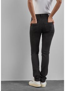 Street One Damen Gerade Jeans, schwarz, casual, Gr. 26, unifarben, Jeans, 83% Baumwolle, 15% Polyester, 2% Elasthan, Jeans, High Waist