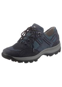 Waldläufer WALDLÄUFER Damen Schnürschuh "HOLLY", Gr. 6, blau, Nubukleder, Textil, sportlich, Schuhe, Bequemschuh, Halbschuh, Outdoorschuh in Trekking-Optik,