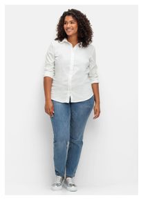 sheego Damen Stretch-Jeans "Große Größen", blau, casual, Gr. 44, unifarben, Obermaterial: 96% Baumwolle, 4% Elasthan (LYCRA XTRA LIFE), Jeans, Skinny