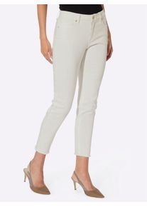 Heine Damen 5-Pocket-Jeans, weiß, Gr. 40, unifarben, 98% Baumwolle, 2% Elasthan, Jeans