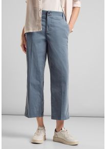 Street One Damen Cordhose, blau, casual, Gr. 46, unifarben, Web, Stoff, 98% Baumwolle, 2% Elasthan, Hosen, aus Baumwolle mit Stretchanteil