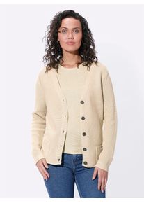 Casual Looks Damen Strickpullover "Twinset", beige, Gr. 38, unifarben, 100% Baumwolle, Pullover