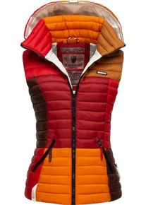 Navahoo Damen Steppweste "Shadaa Multikulti", braun, modisch, Gr. XS, colorblocking, Oberstoff: 100% Nylon, Futter: 100% Polyester, Wattierung: 100%