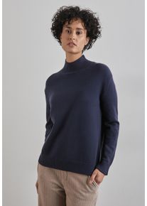 Street One Damen Strickpullover, blau, casual, Gr. 34, unifarben, Stoff, 30% Polyester, 29% Polyacryl, 21% Viskose, 20% Nylon, Pullover, im