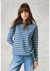 Cecil Damen Streifenpullover, blau, casual, Gr. XXL, gestreift, Stoff, 33% Polyester, 31% Polyacryl, 24% Baumwolle, 12% Nylon, Pullover, mit
