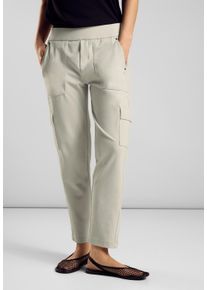 Street One Damen Cargohose, grau, casual, Gr. 46, unifarben, Stoff, 82% Polyester, 18% Elasthan, Hosen, softer Materialmix