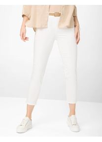 Damen Chinohose "Style LAVINA ZIP 6/8", weiß, Gr. 24, RAPHAELA BY Brax, 96% Baumwolle, 4% Elasthan, Hosen