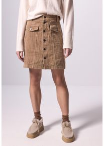 Damen Cordrock, braun, casual, Gr. 34, STREET ONE STUDIO, unifarben, Cord, 100% Baumwolle, Röcke, mit auffälligen Taschen