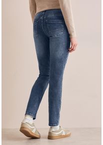 Cecil Damen Comfort-fit-Jeans, blau, casual, Gr. 34, unifarben, Jeans, 78% Baumwolle, 20% Polyester, 2% Elasthan, Jeans, 5-Pocket-Style