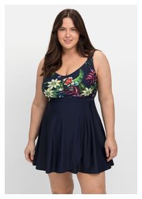 Damen Tankini-Top "Große Größen", blau, Gr. 40, sheego by Joe Browns, Recycling-Polyamid, Xtra Life LYCRA, Bikini-Oberteile, in ausgestellter Longform