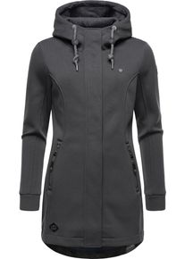 Ragwear Damen Kapuzensweatjacke "Letti Bonded", grau, sportlich, Gr. XL, Feinstrick, Sweatware, 100% Polyester, Sweatjacken, Sportliche Kapuzenjacke