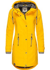 PEAK TIME Damen Regenjacke "L60042", gelb, modisch, Gr. 5XL, Obermaterial: 100% Polyurethan, Futter 1: 100% Polyester, Futter 2: 60% Baumwolle, 40%