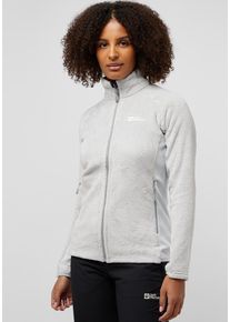 Jack Wolfskin Damen Fleecejacke "ROTWAND FZ W", grau, Gr. XL, Obermaterial: 100% Polyester; Kontrast: 95% Polyester, 5% Elastan; Futter: 100%