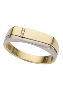 Firetti Herren Goldring "Schmuck Geschenk Gold 333 Herrenring Goldring", 22, 0,035 ct P2 = erkennbare Einschlüsse, Gelbgold 333-Weißgold