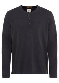 Camel Active Herren Henleyshirt, grau, casual, Gr. XL, unifarben, Piquu00e9, Obermaterial: 100% Baumwolle, Shirts, mit Logostickerei