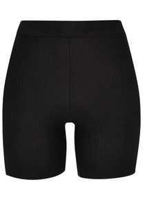 Urban Classics Damen Radlerhose "Urban Classics Damen Ladies Rib Knit Shorts", schwarz, Gr. XXXL, unifarben, 35% Polyacryl, 35% Viskose, 30%