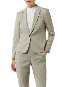 comma, COMMA Damen Longblazer, beige, casual, Gr. 42, unifarben, Obermaterial: 66% Polyester, 32% Viskose, 2% Elasthan. Futter: 100% Polyester, Blazer, mit