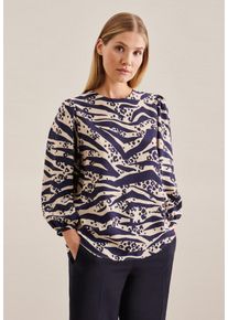 Seidensticker Damen Tunika "Schwarze Rose", blau, Gr. 40, animal-print, 100% Viskose, Tuniken
