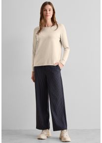 Cecil Damen Strickpullover, beige, casual, Gr. XXL, unifarben, Web, 60% Baumwolle, 40% Viskose, Pullover, im soften Baumwoll-Mix