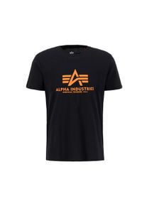 Herren T-Shirt "Alpha Industries Men - T-Shirts Basic T-Shirt Neon Print", orange, Gr. S, Alpha Industries, Obermaterial: 100% Baumwolle, Shirts
