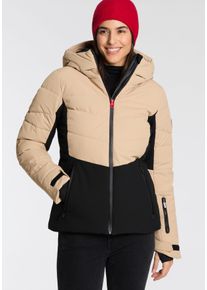 Icepeak Damen Skijacke "Icepeak EVELETH", beige, sportlich, Gr. 46, Obermaterial: 100% Polyester, Jacken, mit Reißverschluss