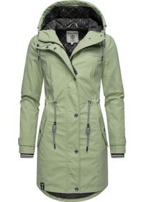 PEAK TIME Damen Regenjacke "L60042", grün, modisch, Gr. M, Obermaterial: 100% Polyurethan, Futter 1: 100% Polyester, Futter 2: 60% Baumwolle, 40%