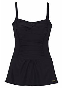 Lascana Damen Badekleid, schwarz, Gr. 38, unifarben, Polyamid, Badeanzüge, mit modischen Raffungen und Shaping-Effekt