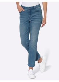 Heine Damen Push-up-Jeans, blau, Gr. 40, unifarben, 56% Baumwolle, 19% Polyester, 14% Lyocell, 10% Viskose, 1% Elasthan, Jeans