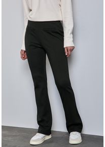 Street One Damen Bootcuthose, schwarz, casual, Gr. 40, unifarben, Jersey, Obermaterial: 70% Viskose, 25% Polyester, 5% Elasthan, Hosen, mit