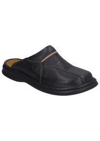 Josef Seibel Herren Sabot "KLAUS", Gr. 40, schwarz, Leder, casual, Schuhe, Sommerschuh, Schlappen, Hausschuh, mit gepolsterter Lederinnensohle